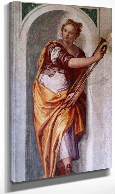 Villa Barbaro Muse With A Trombone By Paolo Veronese