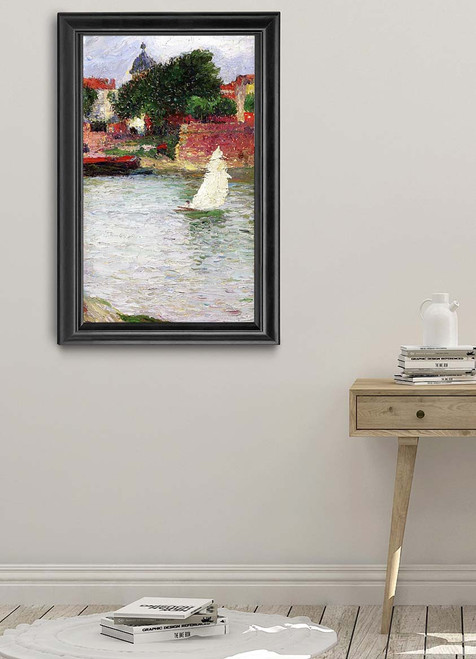 Voilier Sur La Garonne Devant L'eglise Saint Pierre À Toulouse By Henri Martin(French, 1860 1943) By Henri Martin(French, 1860 1943) Art Reproduction