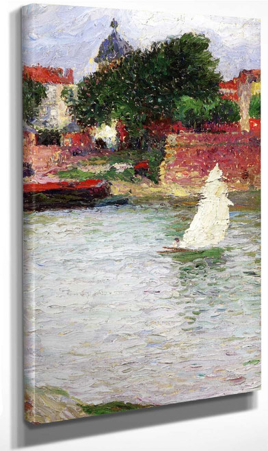Voilier Sur La Garonne Devant L'eglise Saint Pierre À Toulouse By Henri Martin(French, 1860 1943) By Henri Martin(French, 1860 1943) Art Reproduction