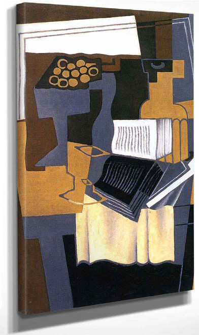 Water Bottle And Book By Juan Gris
