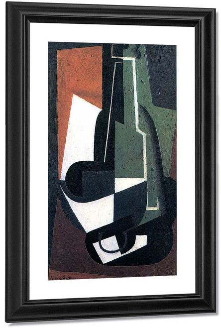 Water Bottle And Bowl By Juan Gris