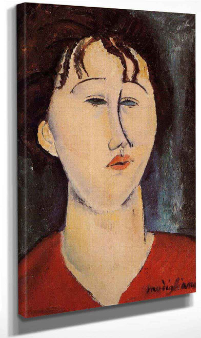 Woman's Head2 By Amedeo Modigliani By Amedeo Modigliani