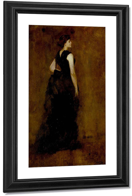 Woman In Black Portrait Of Maria Okey Dewing By Thomas Wilmer Dewing By Thomas Wilmer Dewing