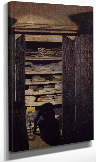 Woman Searching Through A Cupboard By Felix Vallotton