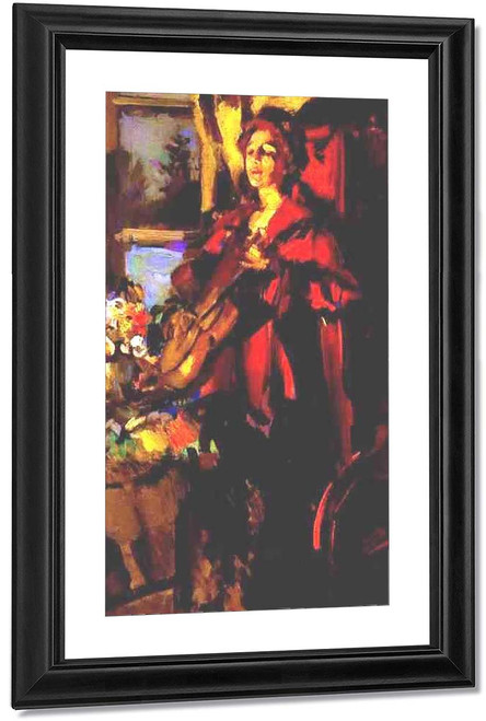Woman With Guitar By Constantin Alexeevich Korovin By Constantin Alexeevich Korovin Woman With Guitar By Constantin Alexeevich Korovin By Constantin Alexeevich Korovin