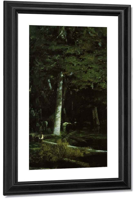 Wood Felling In A Forest By Giuseppe De Nittis By Giuseppe De Nittis