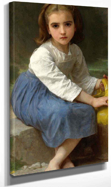 Young Girl With A Water Jug By William Bouguereau By William Bouguereau