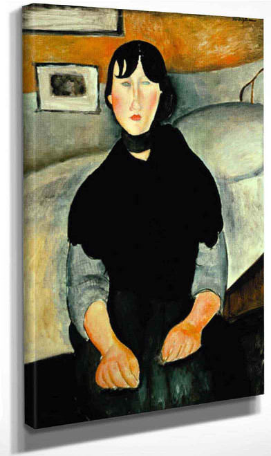 Young Woman Of The People By Amedeo Modigliani By Amedeo Modigliani