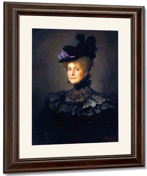 A Lady In Black By Philip Alexius De Laszlo By Philip Alexius De Laszlo