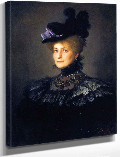 A Lady In Black By Philip Alexius De Laszlo By Philip Alexius De Laszlo