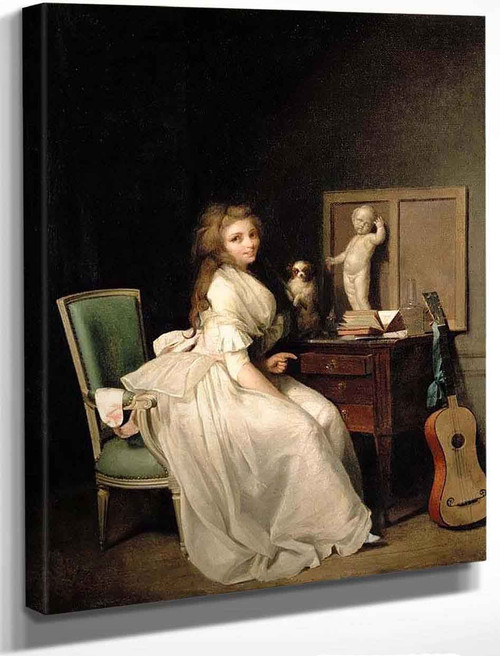 A Lady Seated At Her Desk By Louis Leopold Boilly By Louis Leopold Boilly