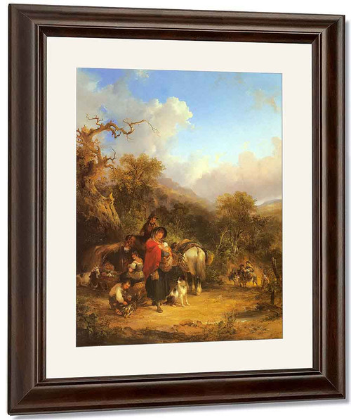 A Rest By The Roadside By William Shayer Snr