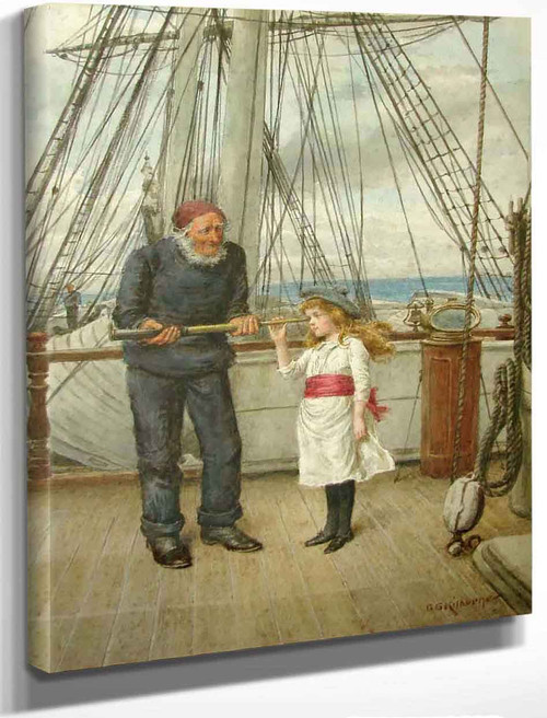 A View From The Ship's Bridge By George Goodwin Kilburne By George Goodwin Kilburne