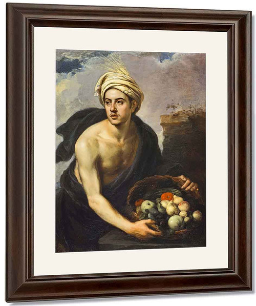 A Young Man With A Basket Of Fruit By Bartolome Esteban Murillo