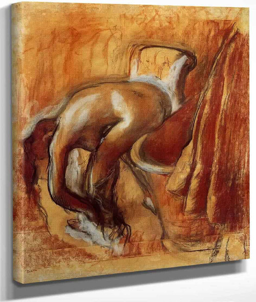 After The Bath, Woman Drying Herself By Edgar Degas By Edgar Degas