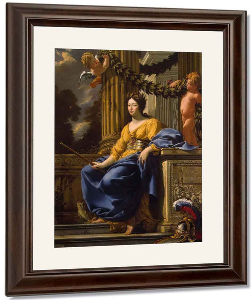 Allegorical Portrait Of Anna Of Austria As Minerva By Simon Vouet