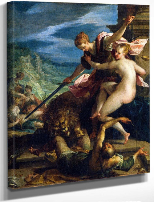 Allegory The Return Of The Golden Age By Hans Von Aachen By Hans Von Aachen