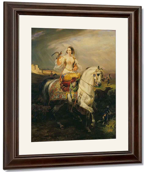 An Algerian Lady Hawking By Horace Vernet