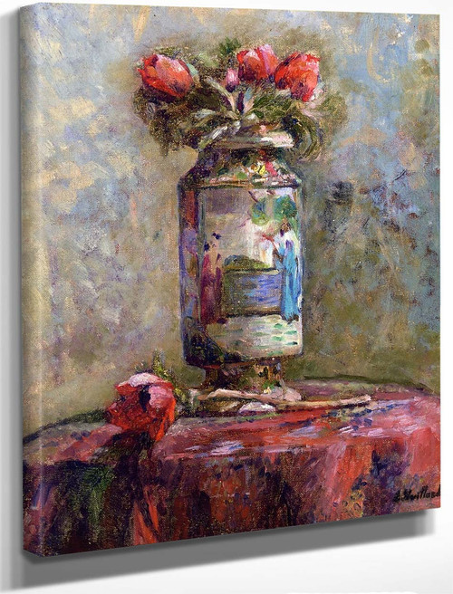 Anemones In A Chinese Vase By Edouard Vuillard
