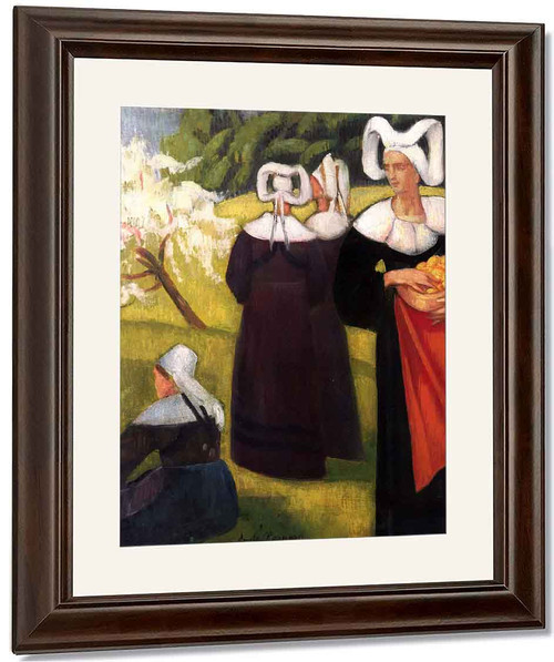 Apple Pickers At Pont Aven By Emile Bernard By Emile Bernard