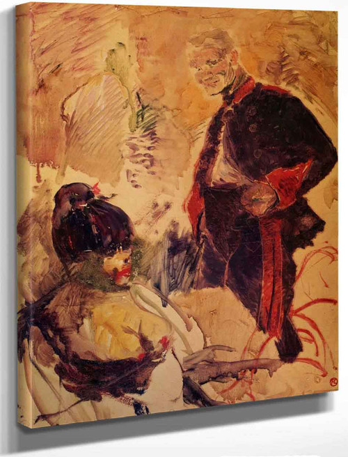 Artillerman And Girl By Henri De Toulouse Lautrec