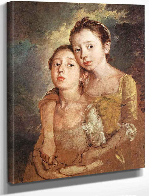 Artist's Daughters With A Cat By Thomas Gainsborough By Thomas Gainsborough