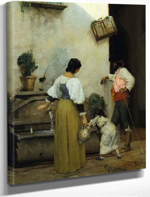 At The Water Trough By Julian Alden Weir American 1852 1919