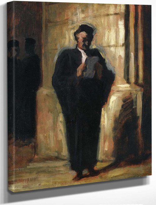 Attorney Reading By Honore Daumier