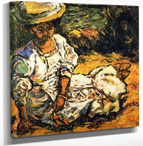 Frauenbildnis In Weißem Kleid (Emmy Frisch) By Ernst Ludwig Kirchner Art Reproduction