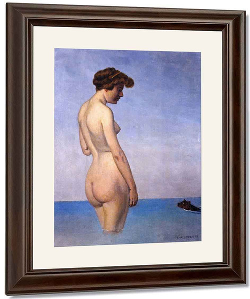 Bather With Dog By Felix Vallotton