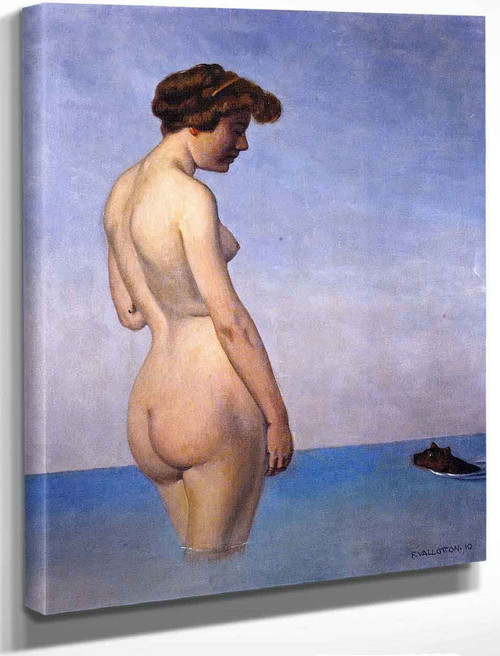 Bather With Dog By Felix Vallotton