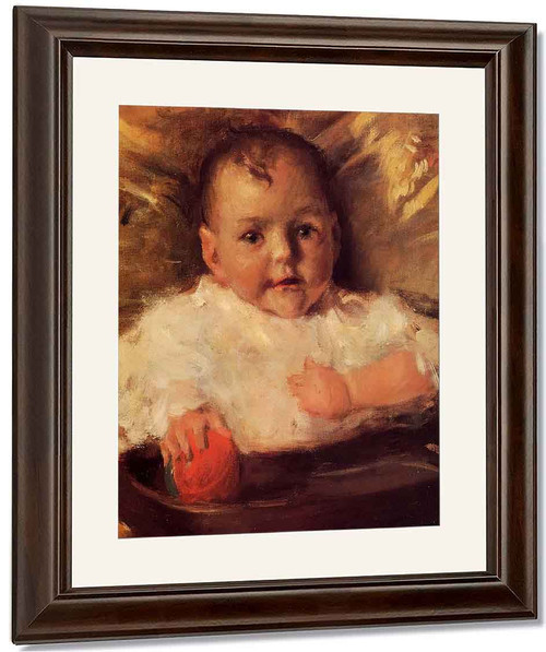 Bobbie A Portrait Sketch By William Merritt Chase By William Merritt Chase