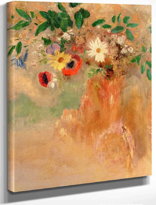 Bouquet Of Flowers1 By Odilon Redon By Odilon Redon