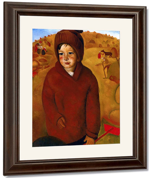 Boy At Harvest Time By Boris Grigoriev