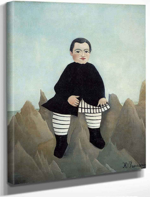 Boy On The Rocks By Henri Rousseau