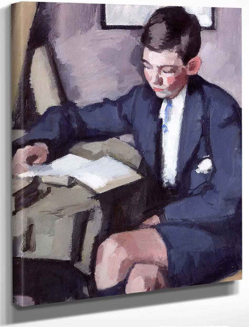 Boy Reading By Samuel John Peploe