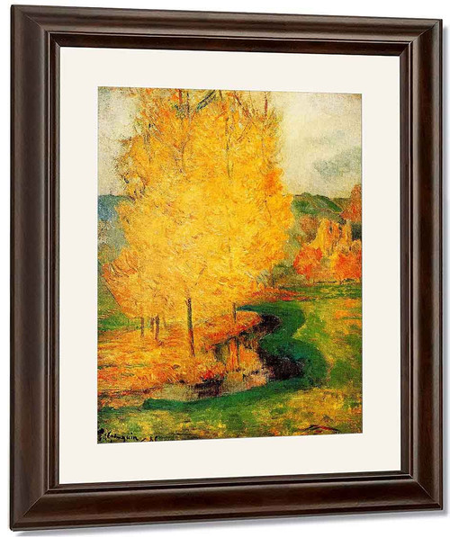 By The Stream, Autumn By Paul Gauguin By Paul Gauguin