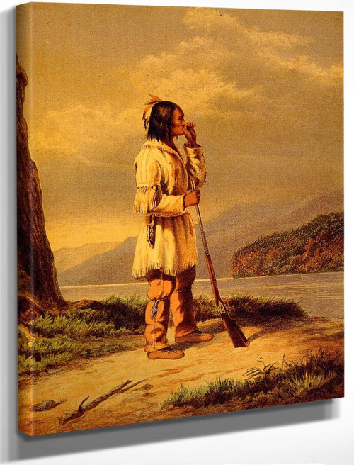 Calling Moose, Huron Indian By Cornelius Krieghoff By Cornelius Krieghoff