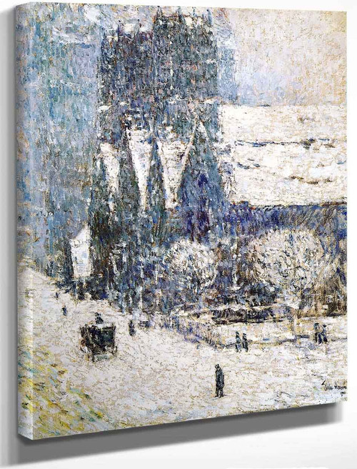 Calvary Church In The Snow By Frederick Childe Hassam By Frederick Childe Hassam