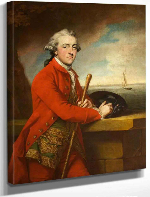 Captain Robert Boyle Nicholas With His Yacht 'Nepaul' By Francis Cotes, R.A. By Francis Cotes, R.A.