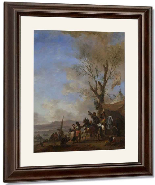 Cavalrymen Halted At A Sutler's Booth By Philips Wouwerman Dutch 1619 1668 Cavalrymen Halted At A Sutler's Booth By Philips Wouwerman Dutch 1619 1668