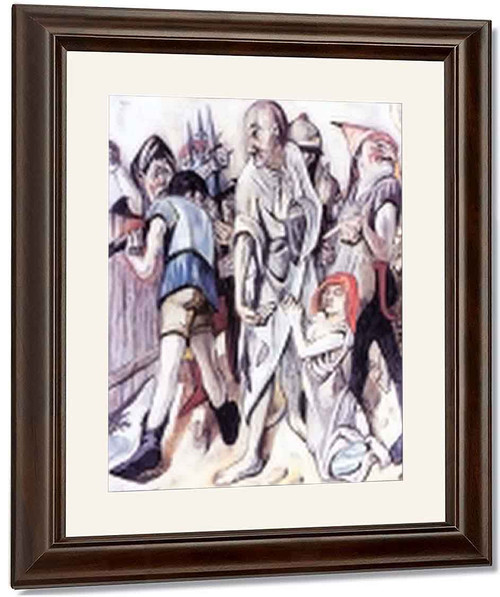 Christ And The Woman Taken In Adultery By Max Beckmann By Max Beckmann