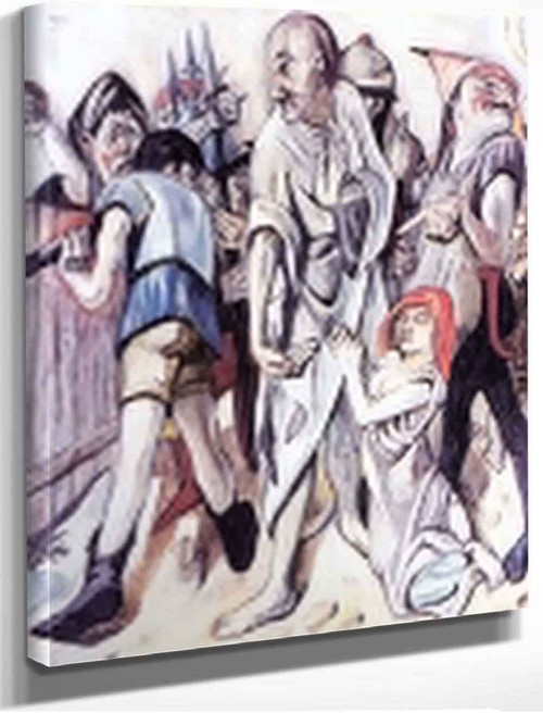 Christ And The Woman Taken In Adultery By Max Beckmann By Max Beckmann