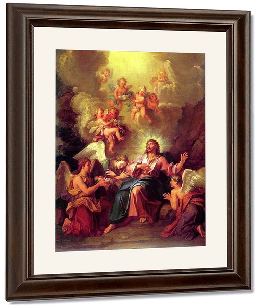 Christ Served By The Angels By Antoine Coypel Ii By Antoine Coypel Ii
