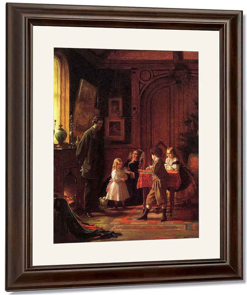 Christmas Time By Eastman Johnson By Eastman Johnson