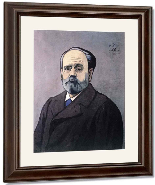 Decorative Portrait Of Emile Zola By Felix Vallotton