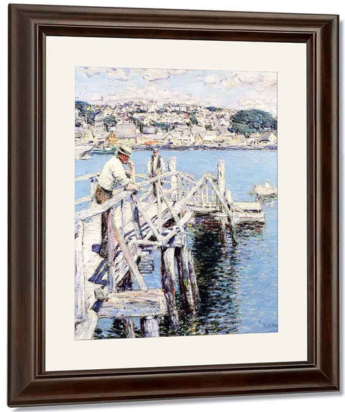 Dock Scene, Gloucester By Frederick Childe Hassam By Frederick Childe Hassam