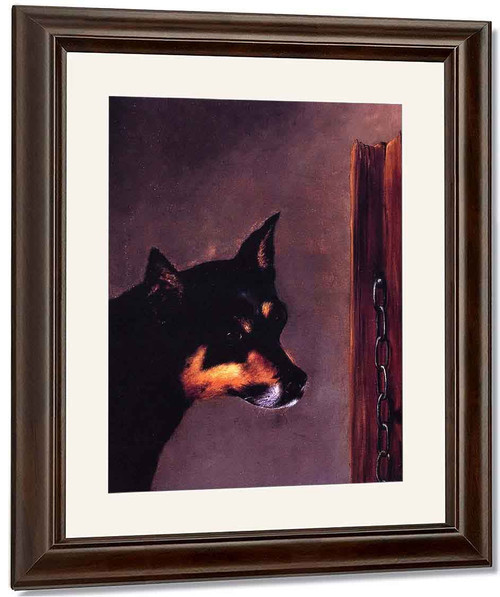 Dog Head With Post And Chain By William Aiken Walker