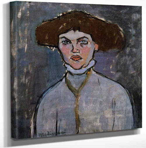 Head Of A Young Woman By Amedeo Modigliani Art Reproduction