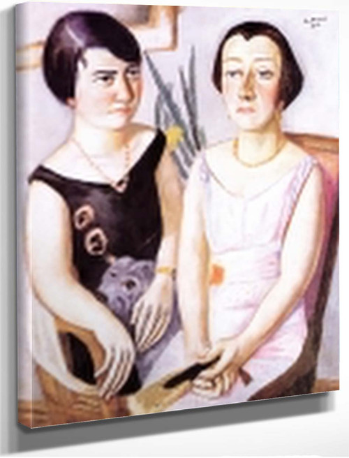 Double Portrait Of Frau Swarzenski And Carola Netter By Max Beckmann By Max Beckmann